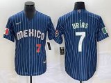 2023 World Cup Mexico #7 Julio Urias blue majestic baseball jerseys 50