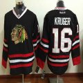 Chicago Blackhawks Marcus Kruger #16 black nhl jerseys