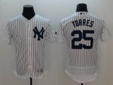 New York Yankees #25 Gleyber Torres white Flexbase baseball Jersey