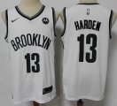 Nike Brooklyn Nets #13 James Harden white NBA basketball Jerseys -S8