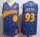 BAPE #93 Mitchell & Ness Brand New Golden State Warriors blue NBA Jerseys-S8