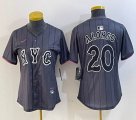 Youth Nike New York Mets #20 Pete Alonso gray majestic majestic baseball jerseys city version