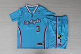 Los Angeles Clippers 3# Chris Paul skyblue short sports suits