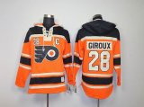 Philadelphia Flyers GIROUX 28# orange NHL Hooded Sweatshirt