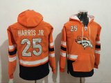 Denver Broncos #25 Harris Jr orange nfl Hooded Sweatshirt