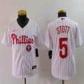 Youth Nike Philadelphia Phillies #5 Bryson Stott white majestic baseball jerseys 02