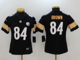 Women Pittsburgh Steelers #84 Antonio Brown Nike black Color Rush Limited Jersey