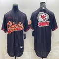 Nike Kansas City Chiefs blank black baseball jerseys Joint name-BD 01