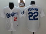 Nike Los Angeles Dodgers #22 Clayton Kershaw white majestic baseball jerseys