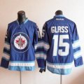 Tanner Glass Jersey 15 Blue Winnipeg Jets Jersey