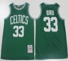 Boston Celtics #33 Larry Bird green 1985-86 throwback nba basketball jersey-S8