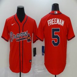 Nike Atlanta Braves #5 Freddie Freeman red majestic baseball jersey