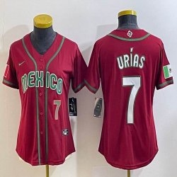 Youth 2023 World Cup Mexico #7 Julio Urias red majestic baseball jerseys 15