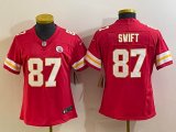 Women Nike Kansas City Chiefs #87 Swift red Color Rush Limited Jersey