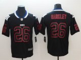 Nike New York Giants #26 Saquon Barkley black fashion color Rush Limited Jersey