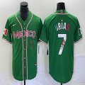 2023 World Cup Mexico #7 Julio Urias green majestic baseball jerseys 200