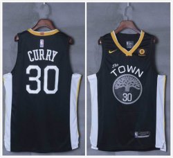 Nike Golden State Warriors #30 Stephen Curry black nba basketball jersey-xd