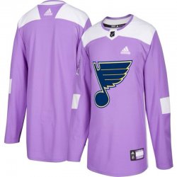 Custom St. Louis Blues NHL Authentic Purple Fights Cancer Practice jersey