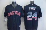 Boston Red Sox #24 David Price dark blue usa flag majestic mlb baseball jerseys