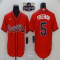 Nike Atlanta Braves #5 Freddie Freeman red majestic baseball jersey