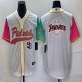 Nike San Diego Padres blank white red majestic baseball jerseys city version 05