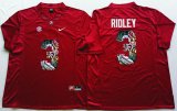 Alabama Crimson Tide #3 Calvin Ridley red college football jersey