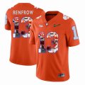 Custom Clemson Tigers #13 Hunter Renfrow orange fashion college football jersey