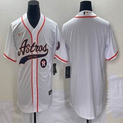 Nike Houston Astros blank white majestic baseball jerseys Joint name -BD 09