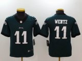 Youth Philadelphia Eagles #11 Carson Wentz green Color Rush Limited Jersey