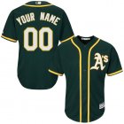 Custom Oakland Athletics green majestic MLB Jersey