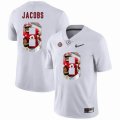 Custom Alabama Crimson Tide #8 Josh Jacobs white fashion college football jersey