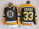 Boston Bruins #33 Zdeno Chara black yellow Ice Hockey Jersey C patch