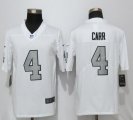 New Nike Oakland Raiders 4 Derek Carr White Color Rush Limited Jersey