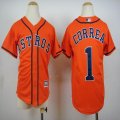 Youth Houston Astros #1 Carlos Correa orange MLB baseball Jerseys