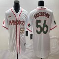 2023 World Cup Mexico #56 Randy Arozarena white green majestic baseball jerseys 27