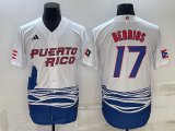 Puerto Rico Baseball #17 Jose Berrios White 2023 World Baseball Classic Replica Player Jersey 08