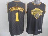 New York Knicks #1 Amare Stoudemire Black Precious Metals Fashion Stitched NBA Jersey