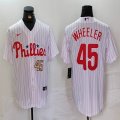 Nike Philadelphia Phillies #45 Zack Wheeler white majestic baseball jersey 01