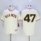 San Francisco Giants #47 Johnny Cueto beige MLB baseball Jerseys