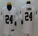 women Nike Oakland Raiders #24 Marshawn Lynch white Color Rush Limited Jersey