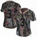 Women Baltimore Ravens #3 Griffin III nike Camo Color Rush Limited Jersey