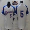 Nike Atlanta Braves #5 Freddie Freeman white majestic Mlb baseball Jersey-BD