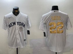 Nike New York Yankees #22 Juan Soto White fashion majestic baseball Jersey-BD 02