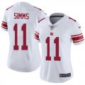 Women Giants #11 Phil Simms white Nike Color Rush Limited Jersey