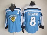 Nike Winnipeg Jets Jerseys # 8 Teemu Selanne Skyblue nhl jersey