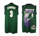 Milwaukee Bucks #3 Brandon Jennings ABA Hardwood Classic Fashion Swingman Jersey