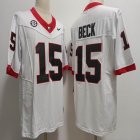 Georgia Bulldogs #15 Carson Beck White Game College Football Jerseys-XST