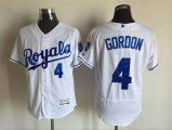 2016 Kansas City Royals #4 Alex Gordon white Flexbase Authentic Collection Jersey