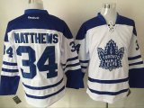 2016 Toronto Maple Leafs #34 Auston Matthews white blue Hockey jerseys