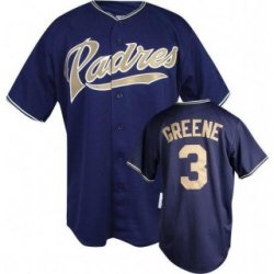 San Diego Padres 3 Greene Blue Majestic Jerseys